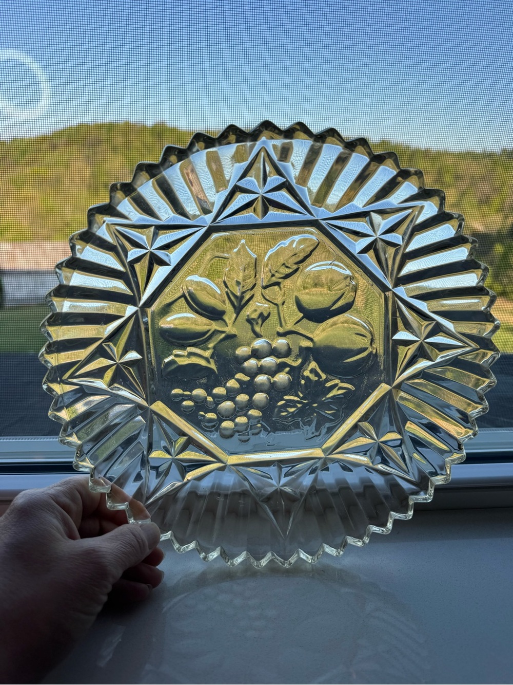 VINTAGE Federal Glass Pioneer Pattern Serving Bowl